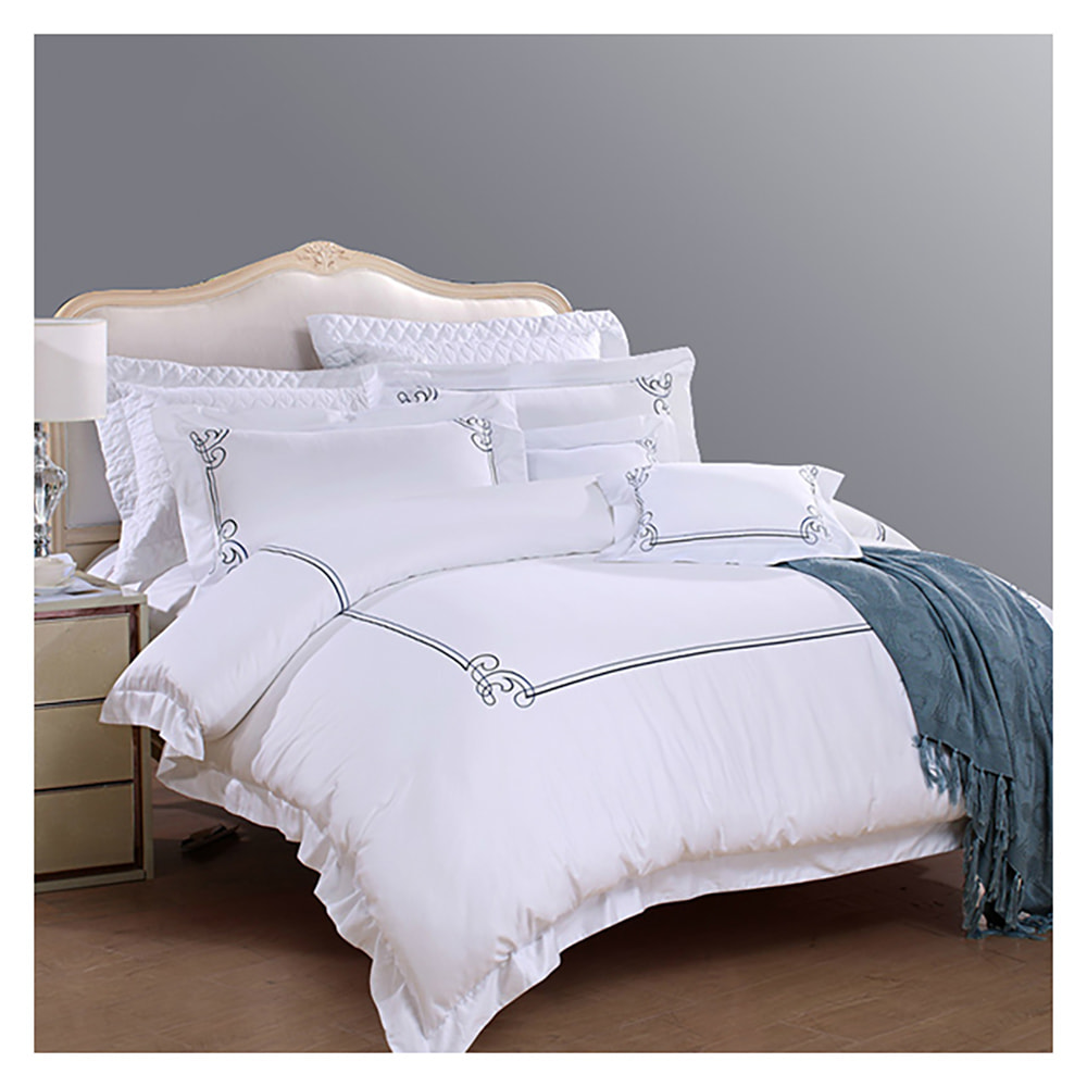 Pure Cotton Or Poly-Cotton Yarn Embroidery Duvet Cover