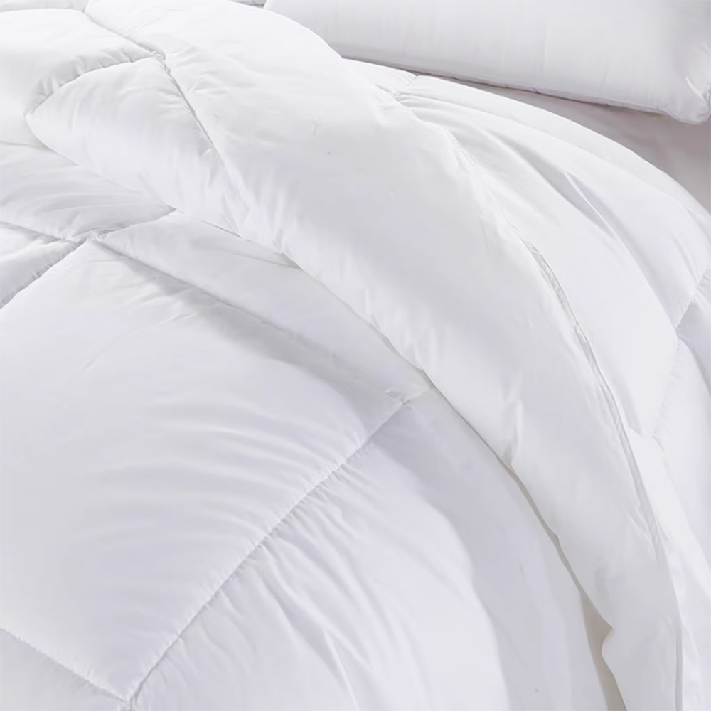 Pure Cotton Or Poly Plain Fabric Single or Double Stitch with Piping edge Microfiber Duvet Insert