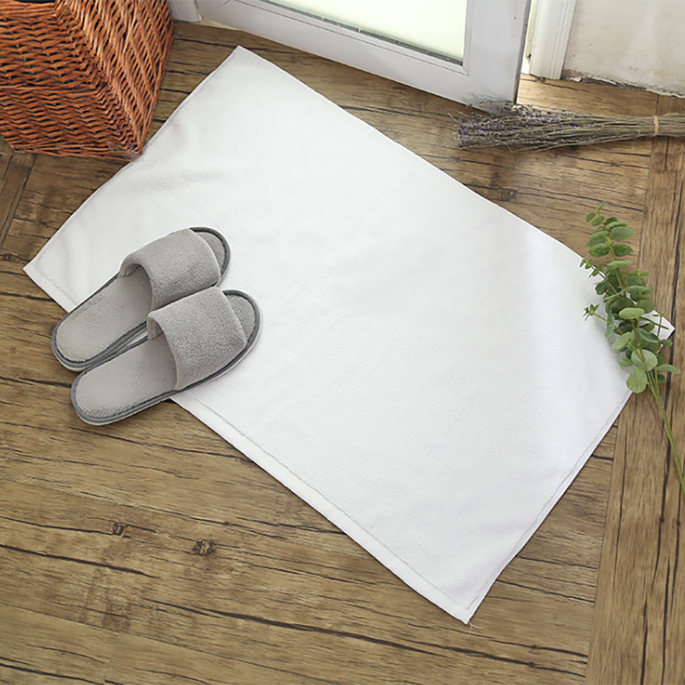 21S/2 Pure Cotton Plain Bath Mat