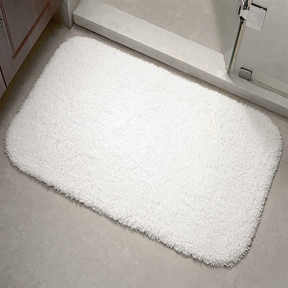 Pure Cotton Tufted, Polyester Non-Slip Bottom Bath Rug Mat