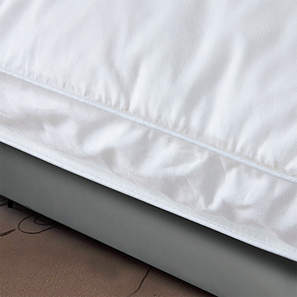 Double Layer Down Pure Cotton or Polyester Down-Proof Plain Fabric Mattress Topper