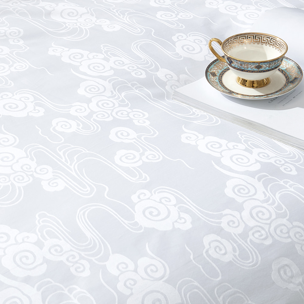 Pure Cotton or Poly-Cotton Jacquard Auspicious Cloud