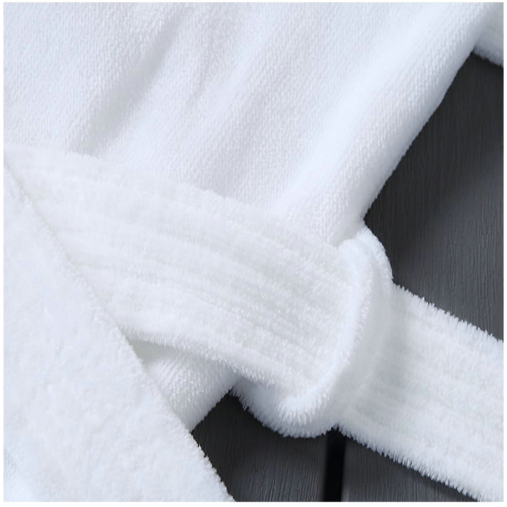 Pure Cotton, Outer Velour & Inner Terry Kimono Collar Velour Bathrobe