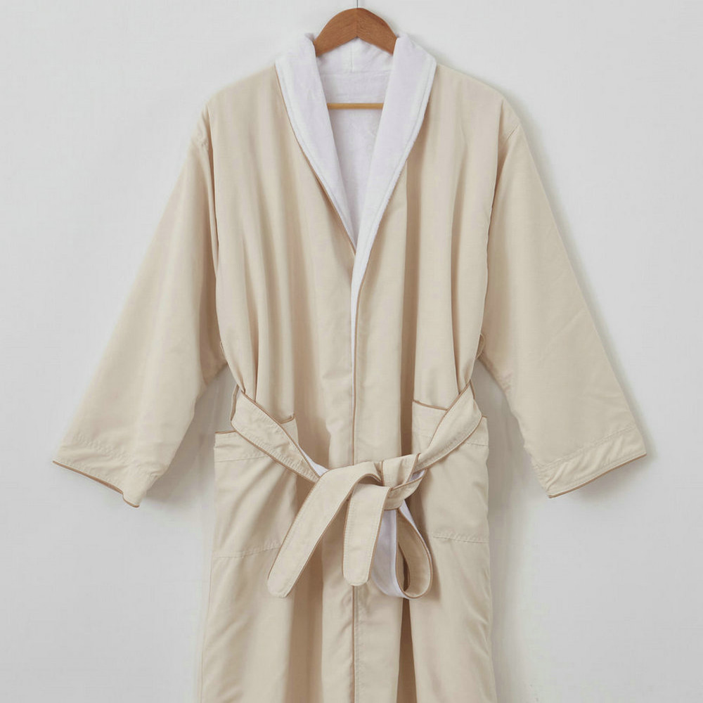 Pure Cotton Shawl Collar Gabardine Bathrobe