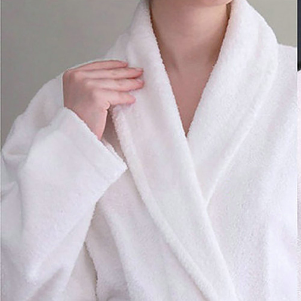 Pure Cotton, Outer & Inner Terry Shawl Collar Terry Bathrobe