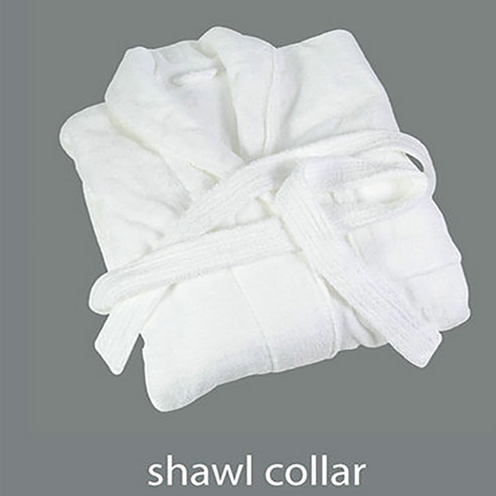 Pure Cotton, Outer & Inner Terry Shawl Collar Terry Bathrobe