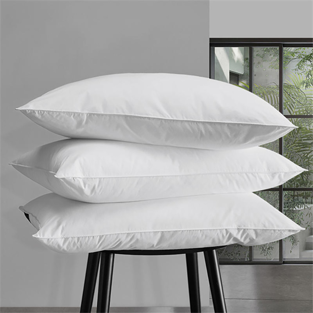 Pure Cotton/Polyester Down-Proof Plain Fabric Single Chamber Down Pillow Insert