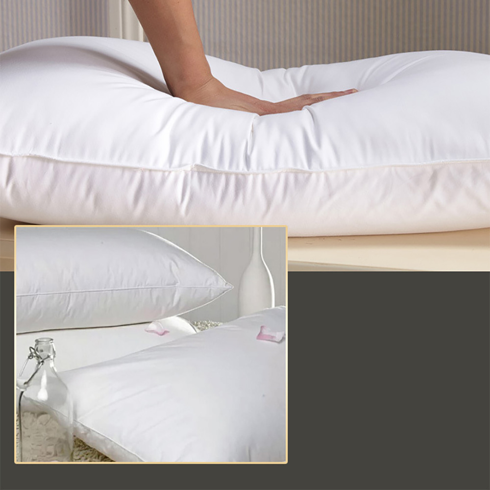 Pure Cotton/Polyester Down-Proof Plain Fabric Single Chamber Down Pillow Insert