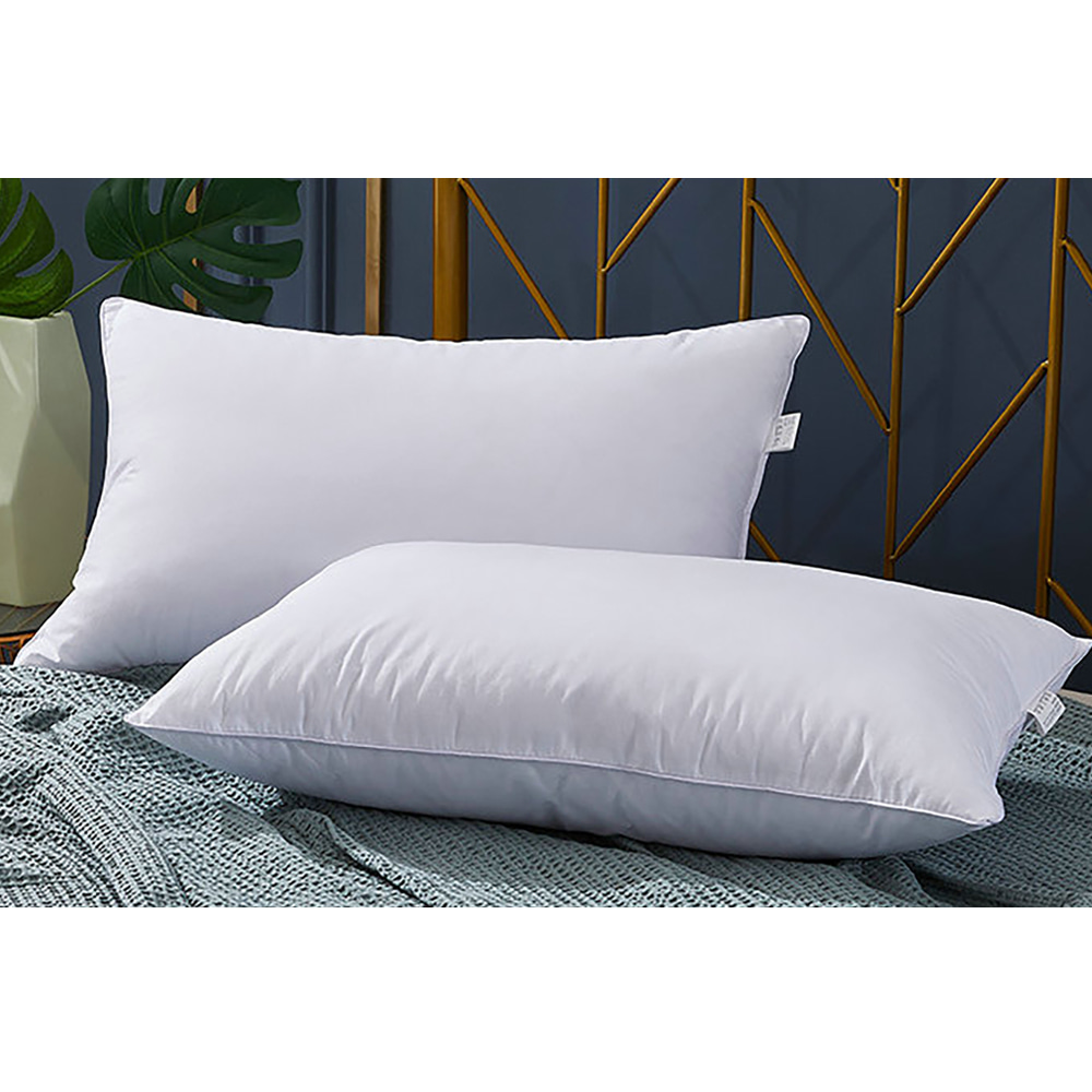 Pure Cotton Or Poly Down-Proof Plain Fabric Single or Double Stitch with Piping edge Microfiber Pillow Insert