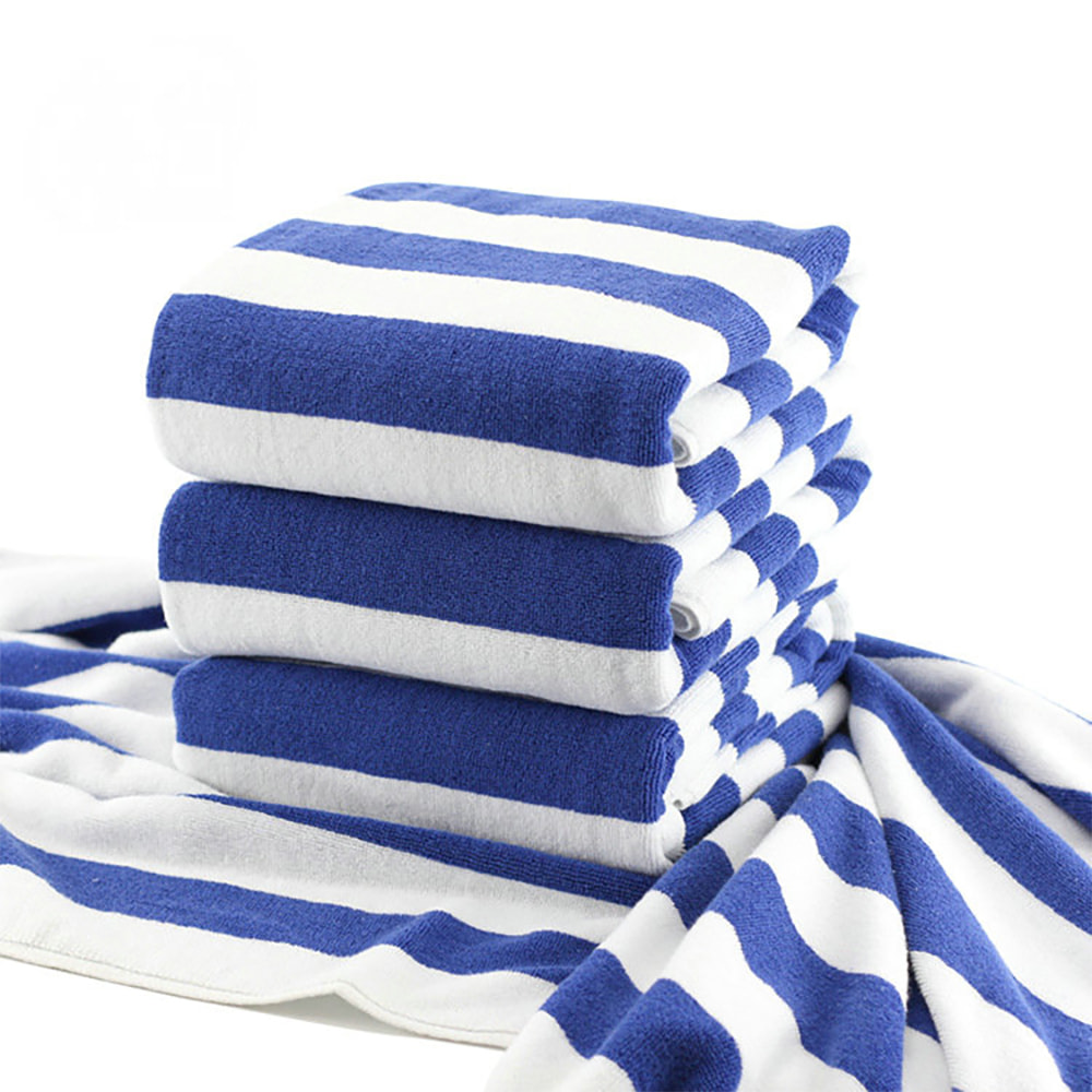 Pure Cotton Striped Pool Towel