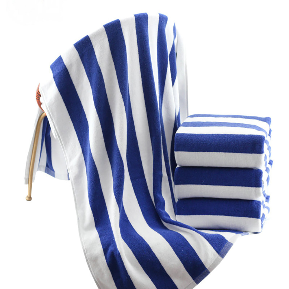 Pure Cotton Striped Pool Towel