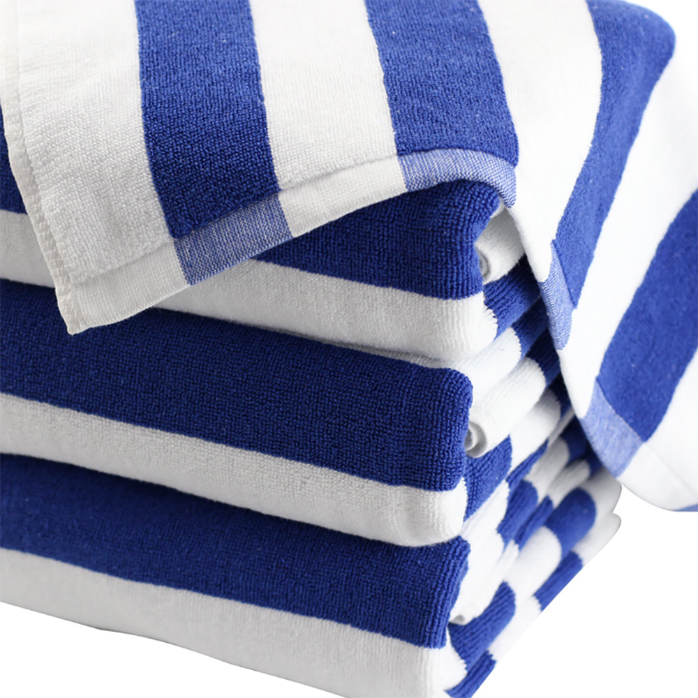 Pure Cotton Striped Pool Towel