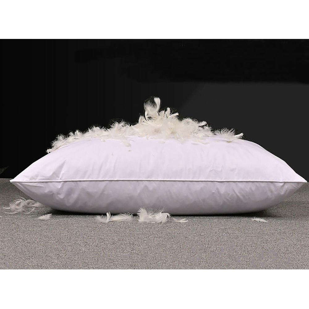 Pure Cotton/Polyester Down-Proof Plain Fabric Three Chamber Down Pillow Insert